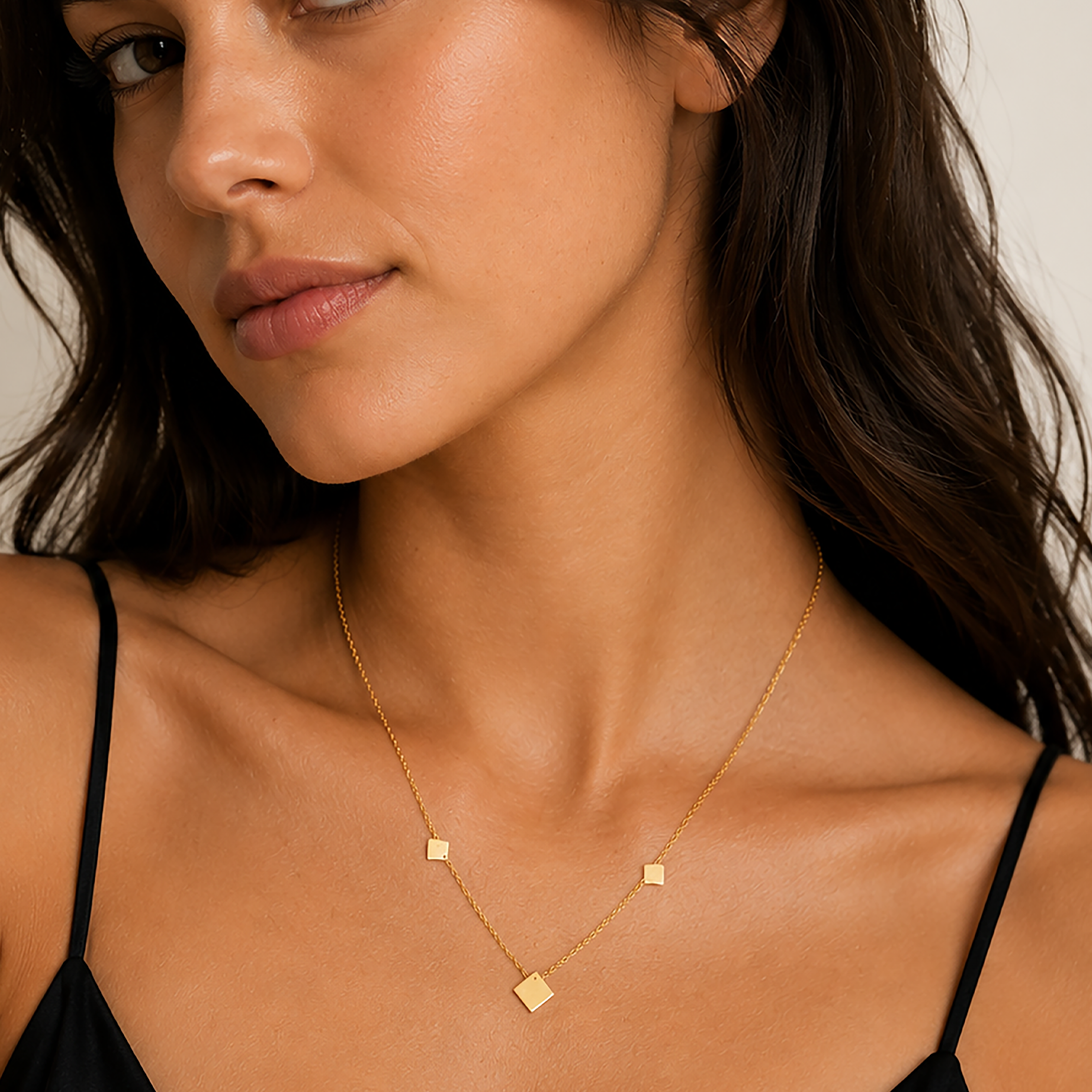 Collana Triple Square