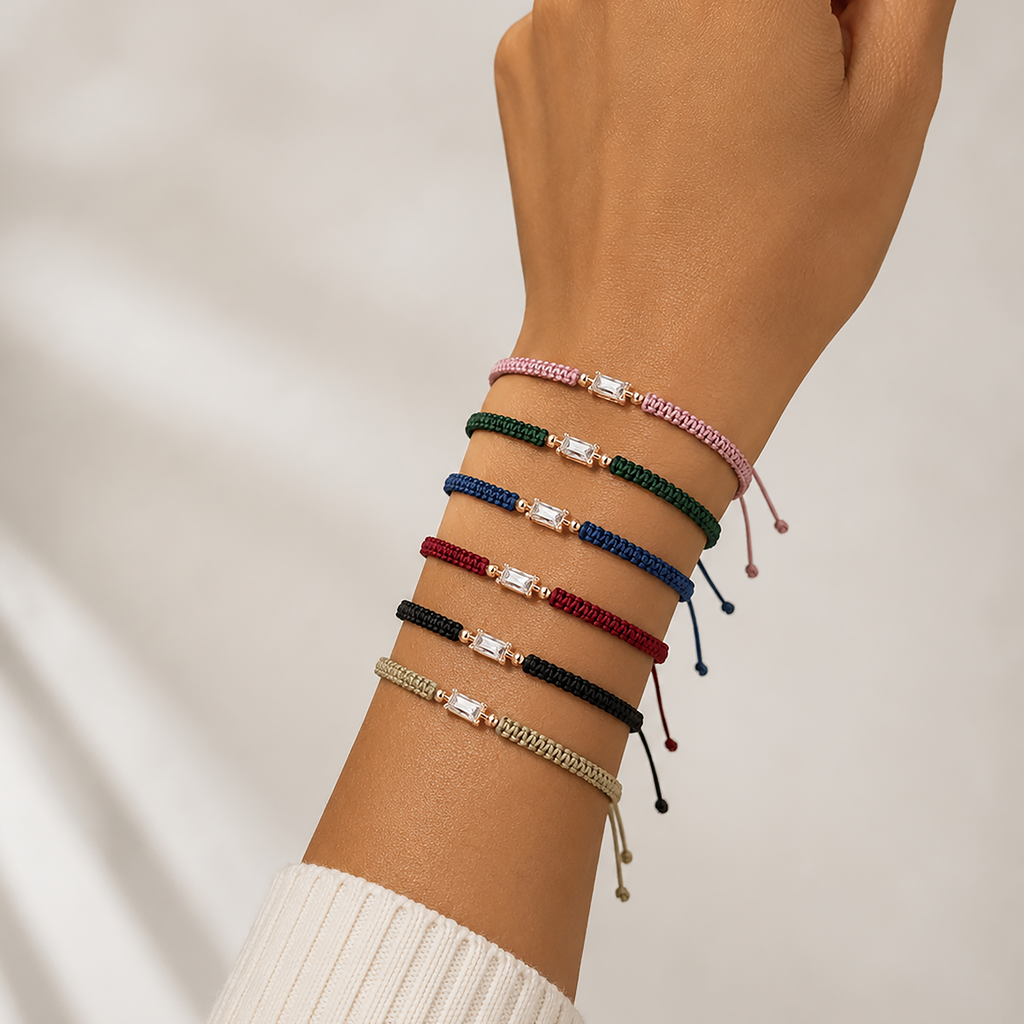 Bracciale Cordino Baguette