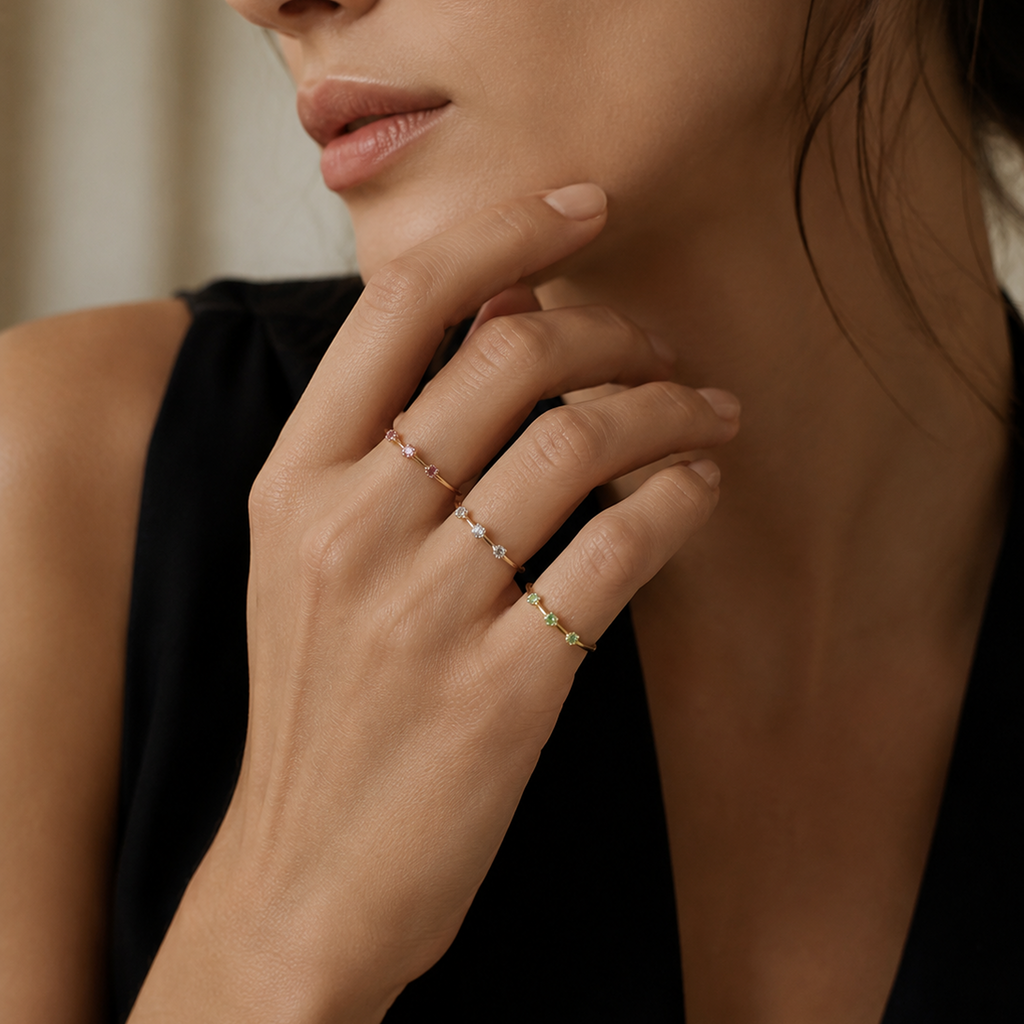Anello Triple Gem