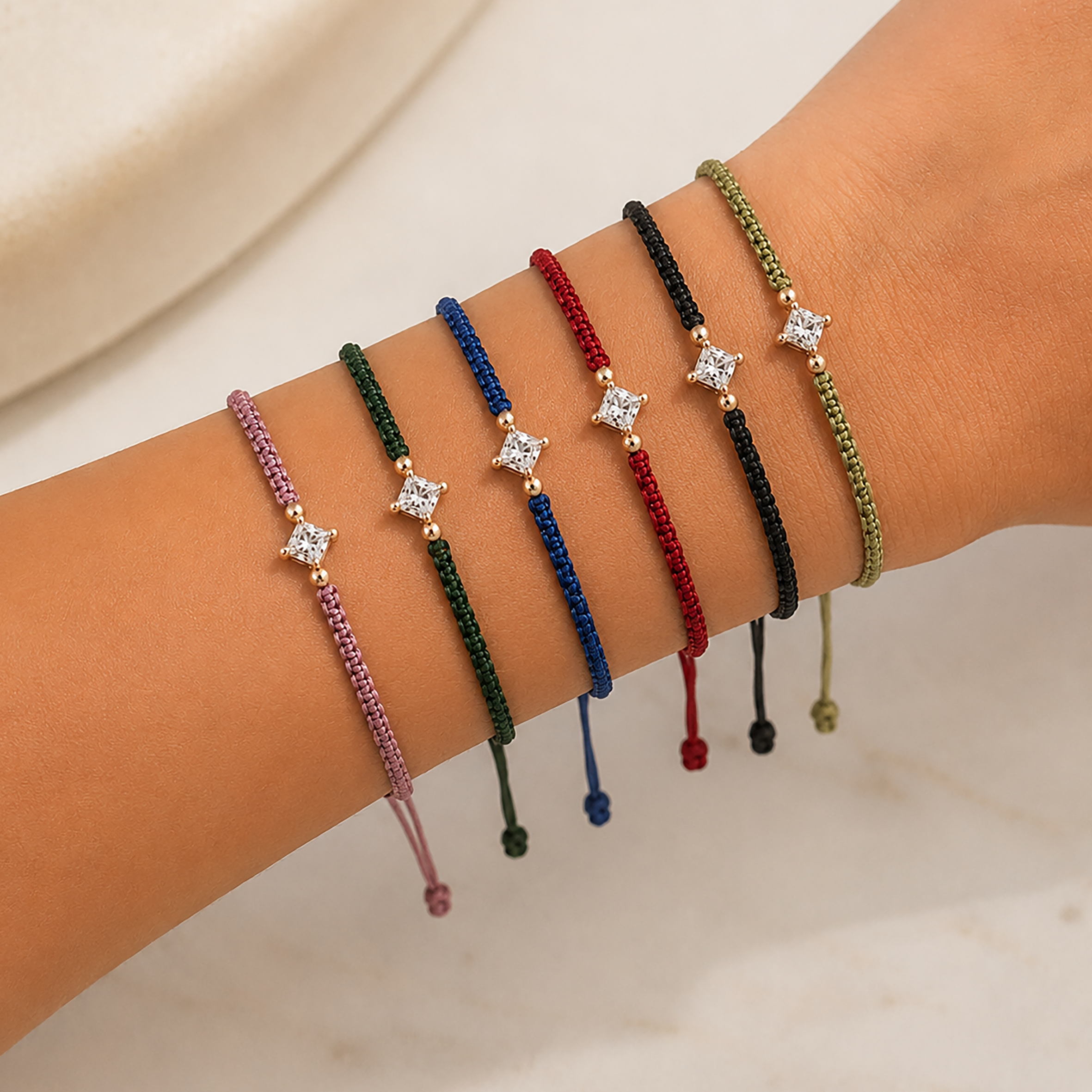 Bracciale Cordino Carré